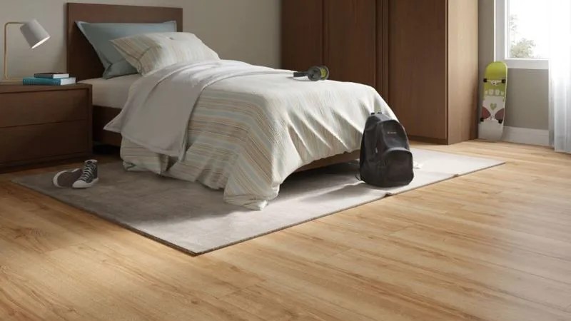quarto infantil com piso laminado