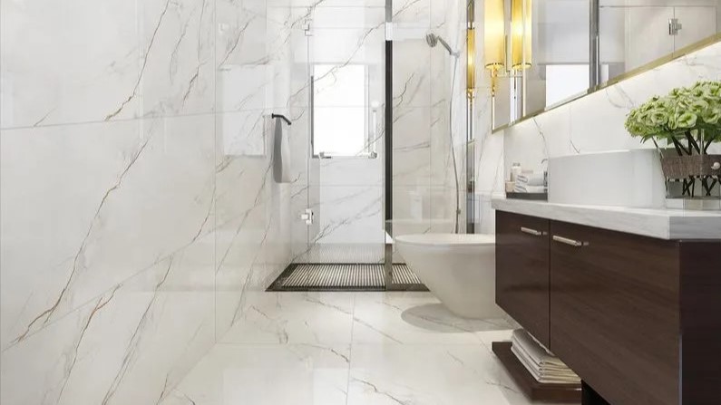 banheiro com porcelanato