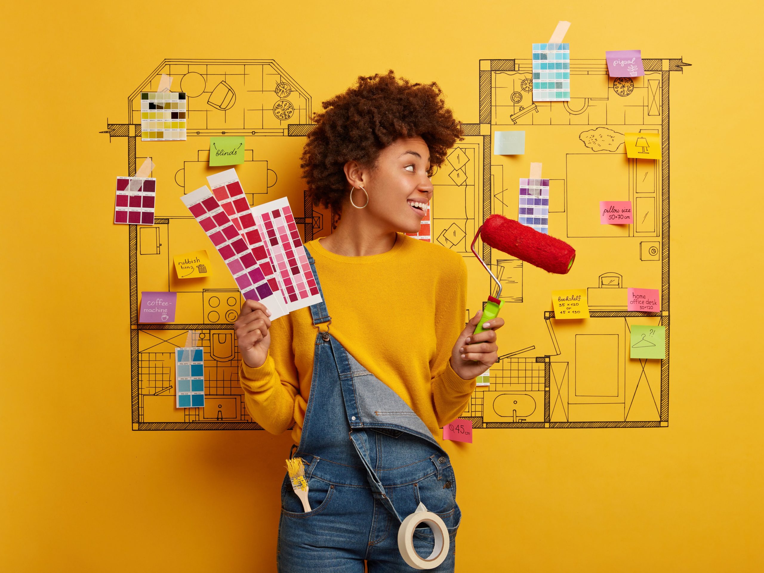 Pessoa com materiais para pintura